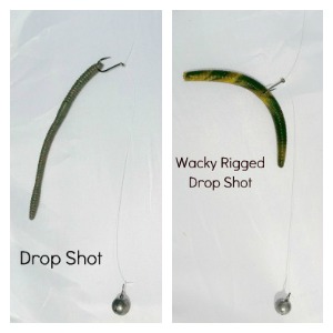 Dropshot rig for bass fishing