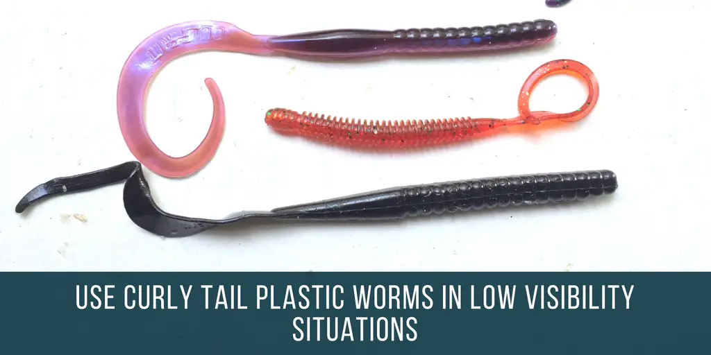 Plastic worms for bass fishing