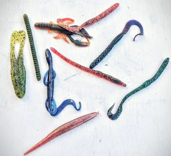 Soft plastic lures for bass