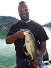 2/18/112 - Lake Piru,CA. This was my first bass of the year which was a three pounder caught on a Watermelon Candy Jackall flickshake.